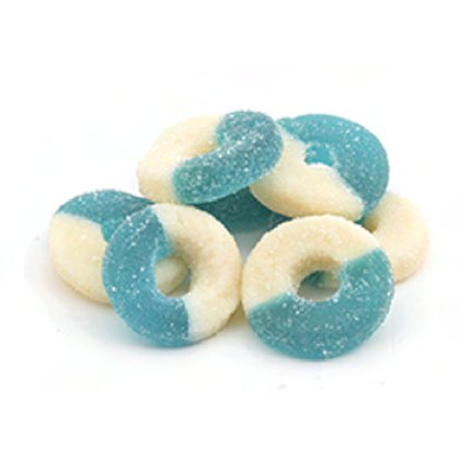 Blue Raspberry Rings gummies